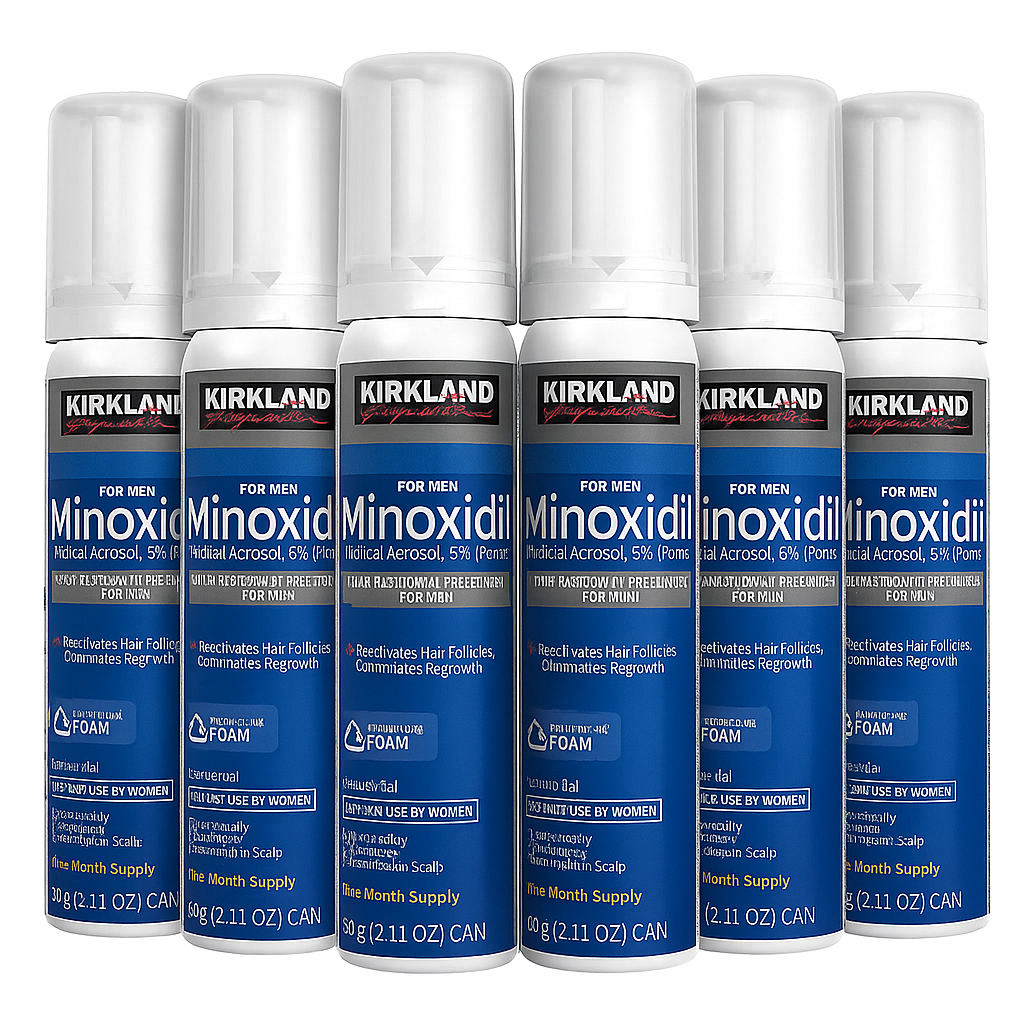 KIRKLAND foam 5% Minoxidil Extra Strength – Hair Regrowth for Men | 6-Month Supply