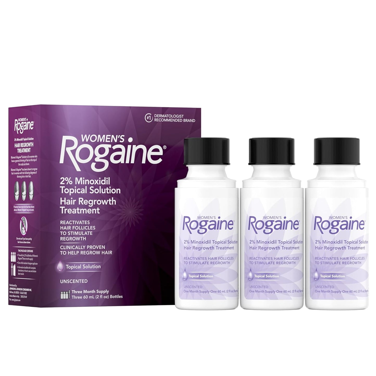 Premium Women's Rogaine Minoxidil 2% Liquid – Targeted Hair Regrowth | 3 Months
