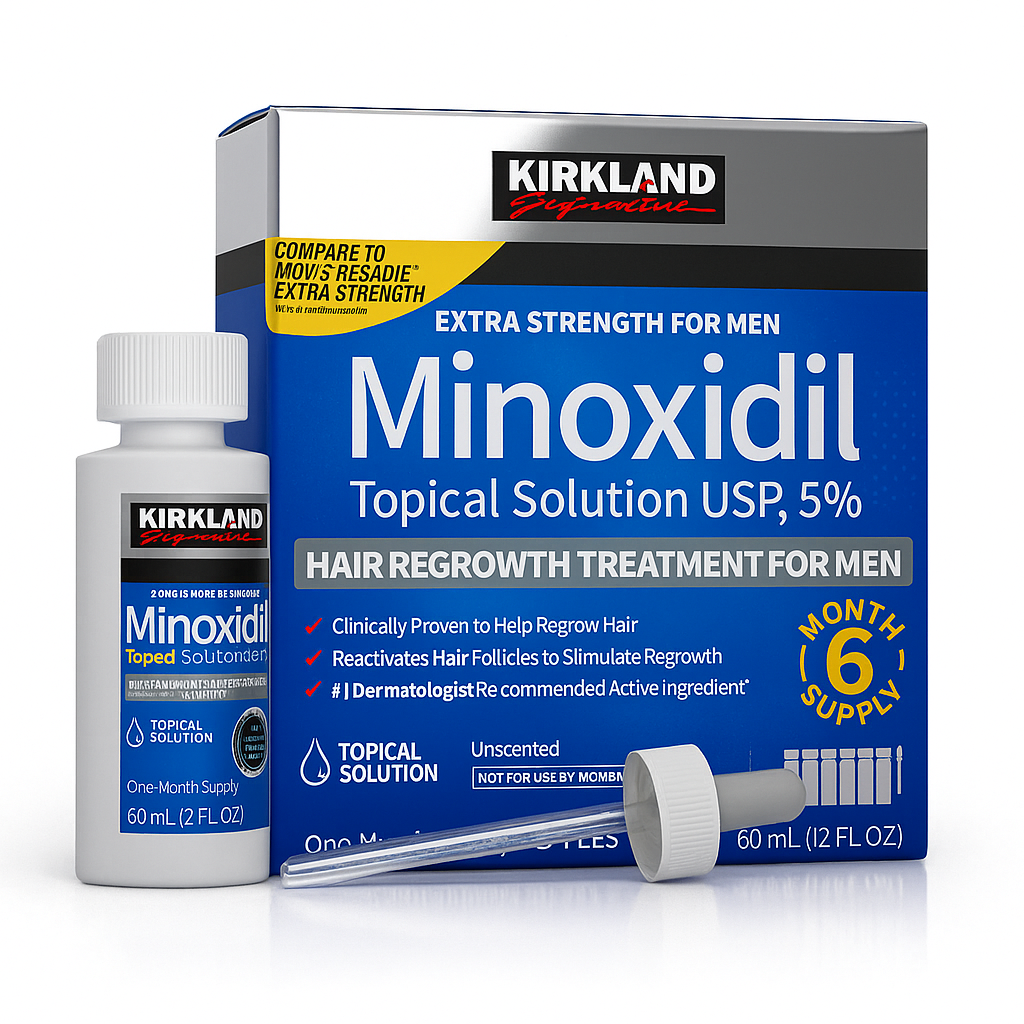 Hair Regrowth for Men – 5% Minoxidil Extra Strength | 6-Month Supply